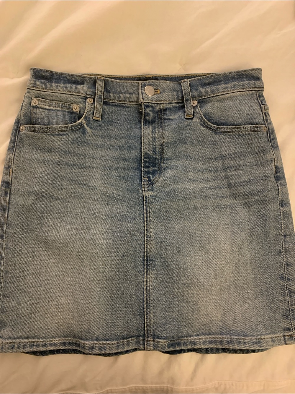 J. Crew Light Blue Denim Mini Skirt